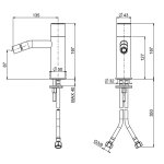 QuadroDesign Stereo Bateria bidetowa brushed stainless steel 1635AS