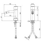 QuadroDesign Stereo Bateria bidetowa brushed stainless steel 1635TAS