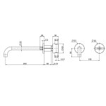 QuadroDesign Valvola01 Bateria umywalkowa podtynkowa brushed stainless steel 1911AS