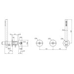 QuadroDesign Valvola01 Bateria prysznicowa podtynkowa ze słuchawką i wężem brushed stainless steel 1968AS