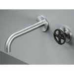 QuadroDesign Valvola02 Bateria umywalkowa podtynkowa brushed stainless steel 2011AS