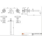 QuadroDesign Valvola02 Bateria umywalkowa podtynkowa brushed stainless steel 2011VAS