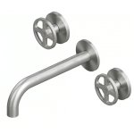 QuadroDesign Valvola02 Bateria umywalkowa podtynkowa brushed stainless steel 2011VAS