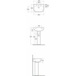 Rak Ceramika Compact Umywalka 50x38 biały połysk COWB00003