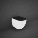 Rak Ceramika Feeling Metropolitan Deska WC slim wolnoopadająca czarny mat MPSC3901504