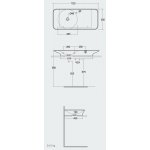 Rak Ceramika VALET Umywalka 112x50,5 biały połysk VALWB11201AWHA