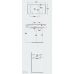 Rak Ceramika VALET Umywalka 92x50,5 biały mat VALWB09201500A