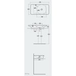 Rak Ceramika VALET Umywalka 92x50,5 biały mat VALWB09301500A