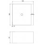 Relax Design Essequadro Wanna wolnostojąca 120x120 z korkiem white matt ESSEQUADROLX01MATT