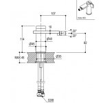 Ritmonio DOT316 Bateria bidetowa jednootworowa stal nierdzewna PR50BA201INOX