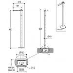 Ritmonio DOT316 Bateria umywalkowa stojąca stal nierdzewna PR50DE201INOX