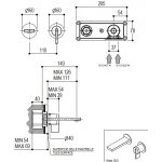 Ritmonio DOT316 Bateria umywalkowa podtynkowa stal nierdzewna PR50AH201INOX