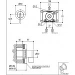 Ritmonio DOT316 Mieszacz umywalkowy podtynkowy stal nierdzewna PR50FB201INOX