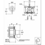 Ritmonio DOT316 Round Mieszacz umywalkowy podtynkowy stal nierdzewna PR50FB201INOX