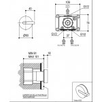 Ritmonio DOT316 Round Mieszacz prysznicowy/umywalkowy podtynkowy stal nierdzewna PR50FB221INOX