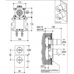 Ritmonio DOT316 Round Bateria wannowo-prysznicowa termostatyczna podtynkowa stal nierdzewna PR50HB201INOX