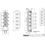 Ritmonio DOT316 Round Bateria wannowo-prysznicowa termostatyczna podtynkowa czarna stal nierdzewna PR50HH101IBX