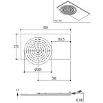 Ritmonio DOT316 Round Głowica prysznicowa stal nierdzewna 75A023INOX