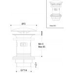 Ritmonio Korek do umywalki stal nierdzewna 78Q005INOX