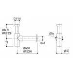 Ritmonio Syfon umywalkowy stal nierdzewna 78G001INOX