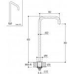 Ritmonio Wylewka obrotowa 360° do umywalki stal nierdzewna E0BA0108QH3INOX