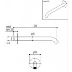 Ritmonio DOT316 Round Wylewka ścienna do umywalki stal nierdzewna PR50CA207INOX