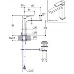 Ritmonio Glitter Bateria umywalkowa jednootworowa z korkiem automatycznym chrom PR32AA101CRL