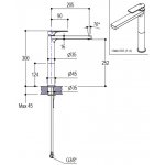 Ritmonio Pois Bateria umywalkowa 1-otworowa bez korka automatycznego chrom PR31AF201CRL