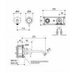 Ritmonio Reverso Bateria umywalkowa podtynkowa element zewnętrzny chrom Q0BA6016SPCRL