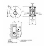 Ritmonio Reverso Bateria wannowa/prysznicowa podtynkowa element zewnętrzny chrom Q0BA6150ESTCRL