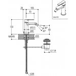 Ritmonio Tab Bateria bidetowa jednootworowa z korkiem automatycznym chrom PR37BA101CRL