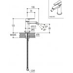 Ritmonio Tab Bateria bidetowa jednootworowa bez korka automatycznego chrom PR37BA201CRL