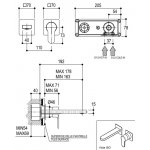 Ritmonio Tab Bateria umywalkowa ścienna podtynkowa chrom PR37AH202CRL