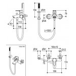 Ritmonio Tab Bateria wannowa z słuchawką chrom PR37EH201CRL