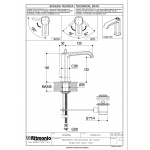 Ritmonio Taormina Bateria umywalkowa jednootworowa z korkiem automatycznym chrom PR35AU101CRL