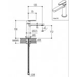 Ritmonio Tip Bateria umywalkowa 1-otworowa bez korka automatycznego chrom PR38AA201CRL