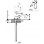 Ritmonio Tip Bateria bidetowa jednootworowa bez korka automatycznego chrom PR38BA201CRL