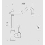 Schock RESI Bateria kuchenna obrotowa 110° białe złoto 513000OR