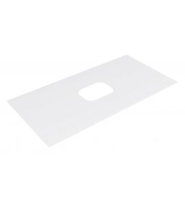 Simas Folio Blat ceramiczny z centralnym otworem prostokątny 100x51x0,8 cm biały FO10