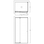Simas Kabina prysznicowa W-IN szkło bezbarwne 0,8 cm drzwi z prawej 100x80x200 cm WB1080D