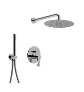 Simas Oslo Zestaw prysznicowy podtynkowy z przełącznikiem, ramieniem, deszczownicą i słuchawką z uchwytem chrom OSSDID.CC