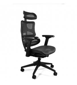 Unique Ergotech Fotel biurowy ergonomiczny Czarny CM-B137A-4