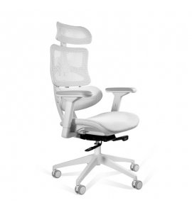 Unique Ergotech Fotel biurowy ergonomiczny Biały CM-B137AW-4