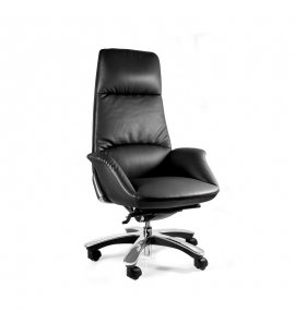 Unique Patron Fotel biurowy skóra naturalna Czarny CM-K019AS