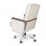 Unique Regent Low Fotel biurowy skóra naturalna Biały 687B-FL-0
