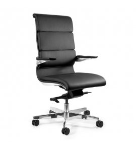 Unique Saville Fotel biurowy skóra eko Czarny 1028-PU