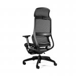 Unique Space Fotel biurowy ergonomiczny z podnóżkiem Czarny CM-B265A-6