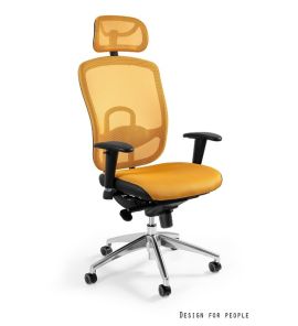 Unique Vip Fotel biurowy zółty W-80-10