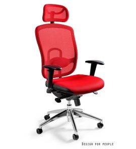 Unique Vip Fotel biurowy czerwony W-80-2