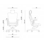 Unique Wau 2 Fotel biurowy ergonomiczny Elastomer Szary W-709-B-TPE